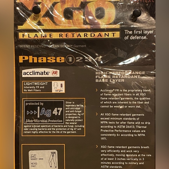 XGO FLAME RETARDANT BASE LAYER PANTS - Picture 3 of 4